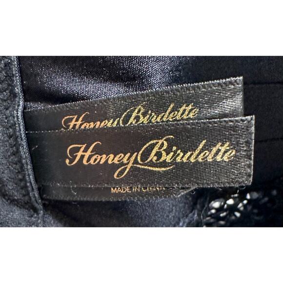 RARE🔥 Honey Birdette AXL🖤 Black Fishnet FULL 3 Piece Set 34DD, XS, XS Thong - Picture 5 of 13